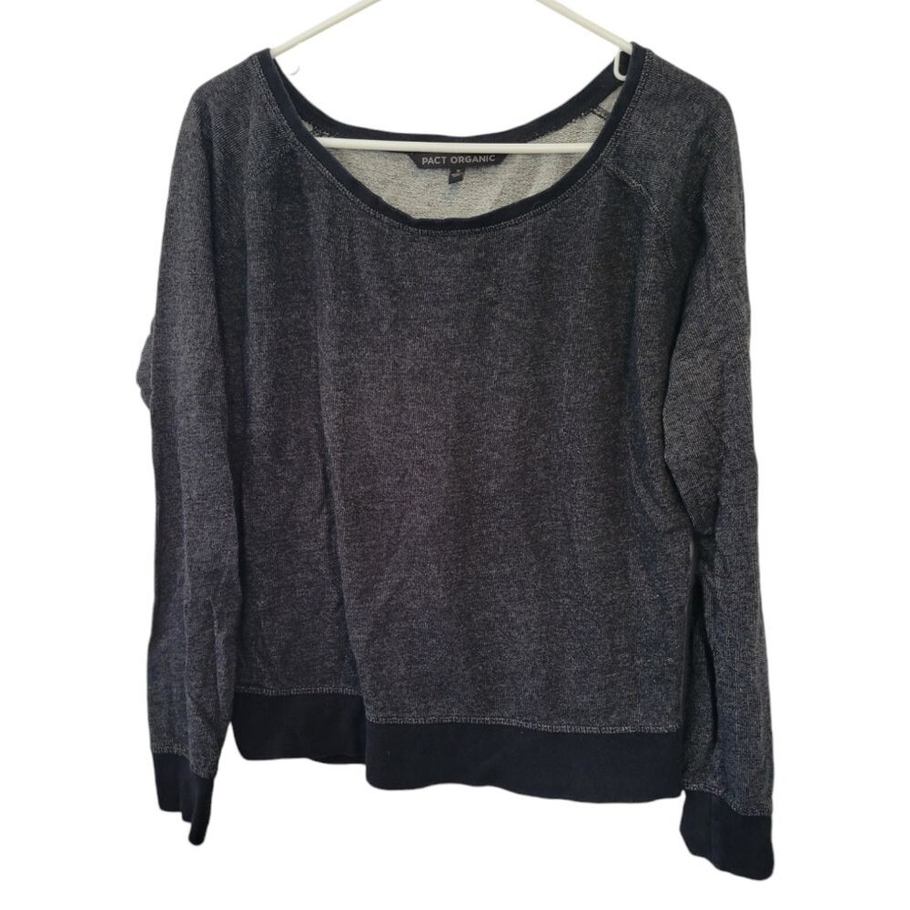 Pact Organic Cotton Navy Blue Sweatshirt Size Small